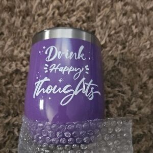 Purple Insulated Tumbler with Inspirational Quote